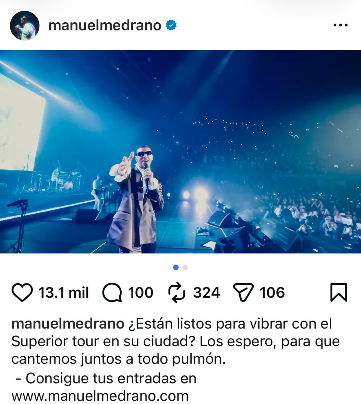 Manuel Medrano llevará su 'Superior Tour' por México y Centroamérica