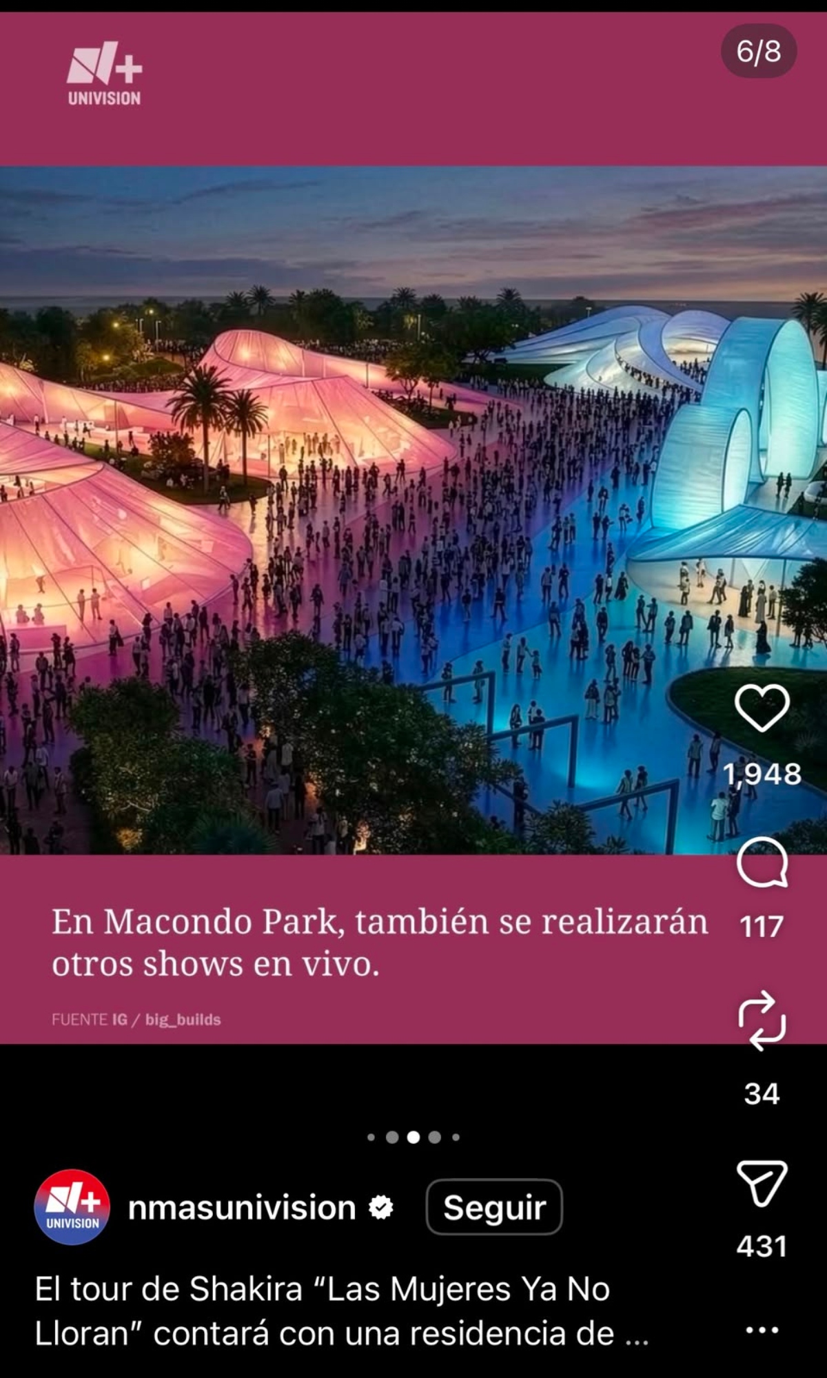 España alista 'la ciudad' de Shakira para conciertos de la cantante