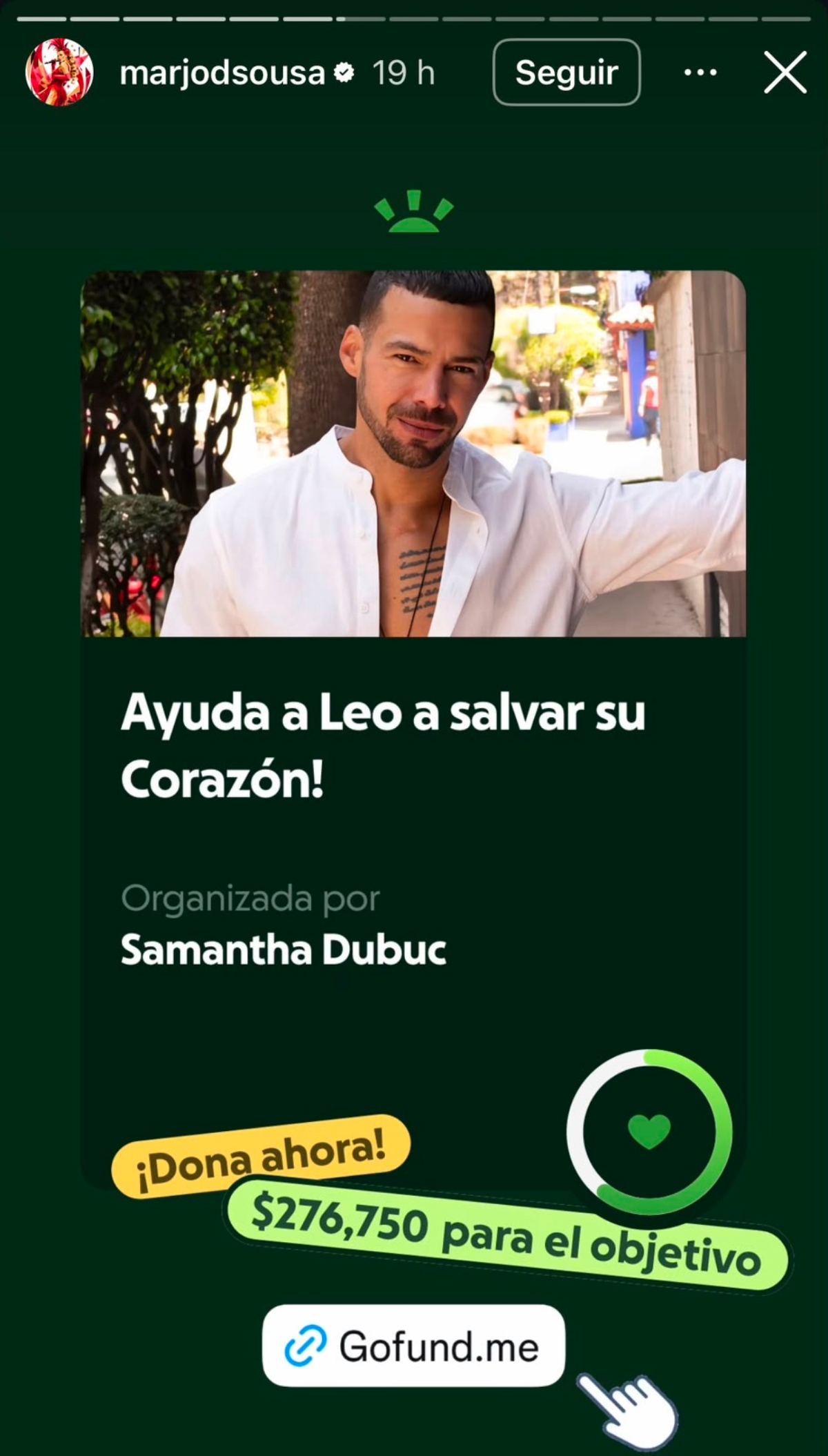 Marjorie de Sousa solicita ayuda económica para un compañero actor