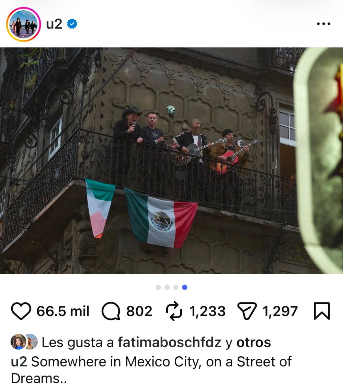 U2 lanza canción en español y video filmado en México