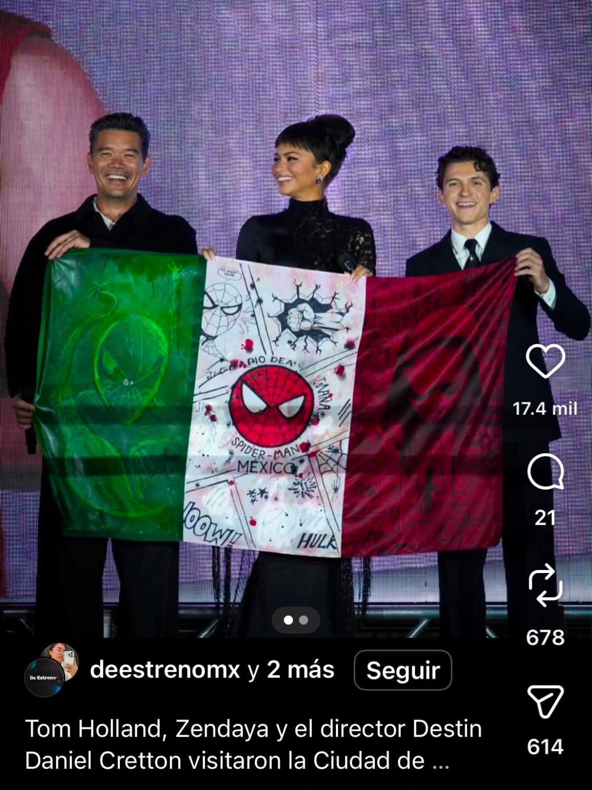 Tom Holland y Zendaya visitan México 'Spider-Man: Brand New Day'