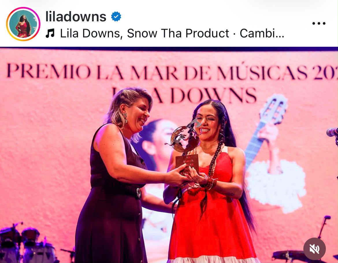Lila Downs es acreedora al 'Premio La Mar de Músicas'