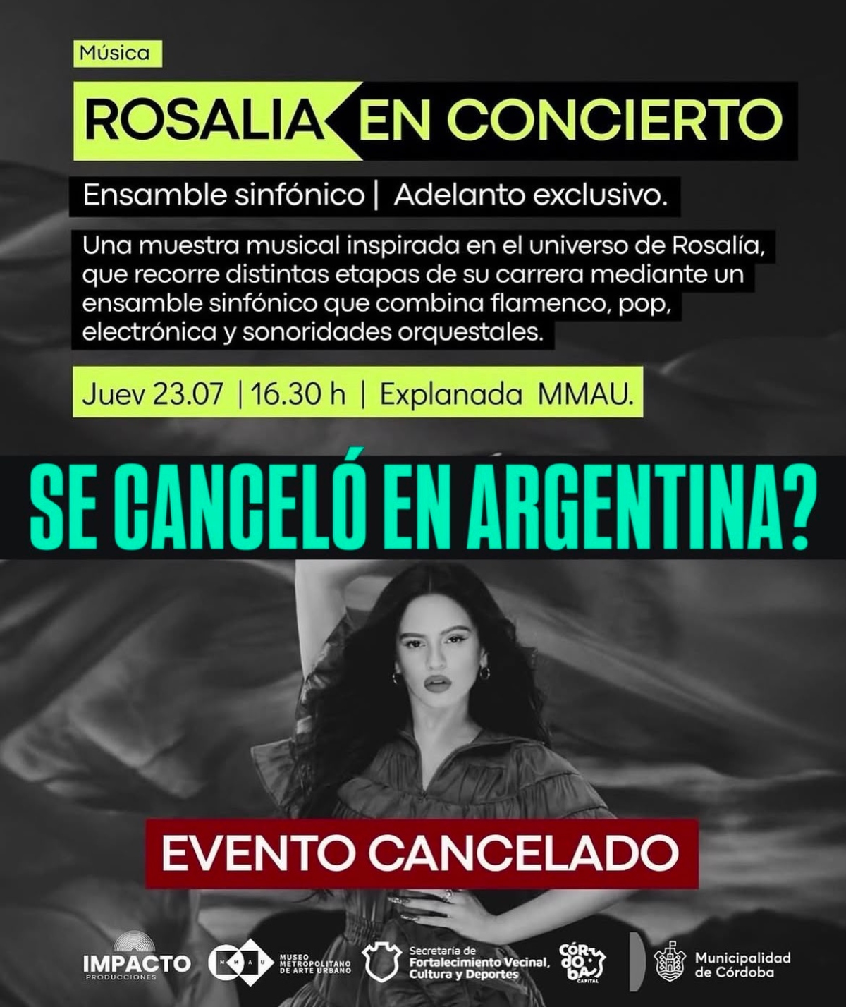 Argentina Cancels Tribute Concert for Rosalía