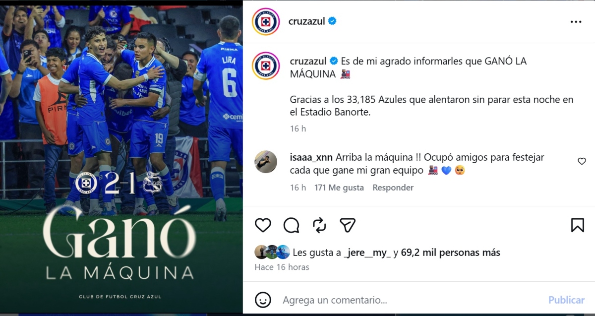 Cruz Azul vence a Puebla