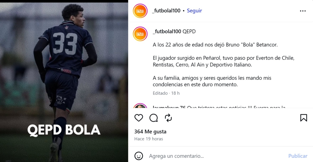 Bruno Betancor muere a los 22