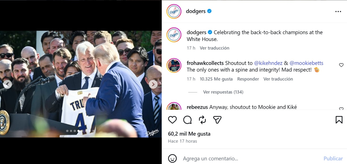 Dodgers visitan la Casa Blanca