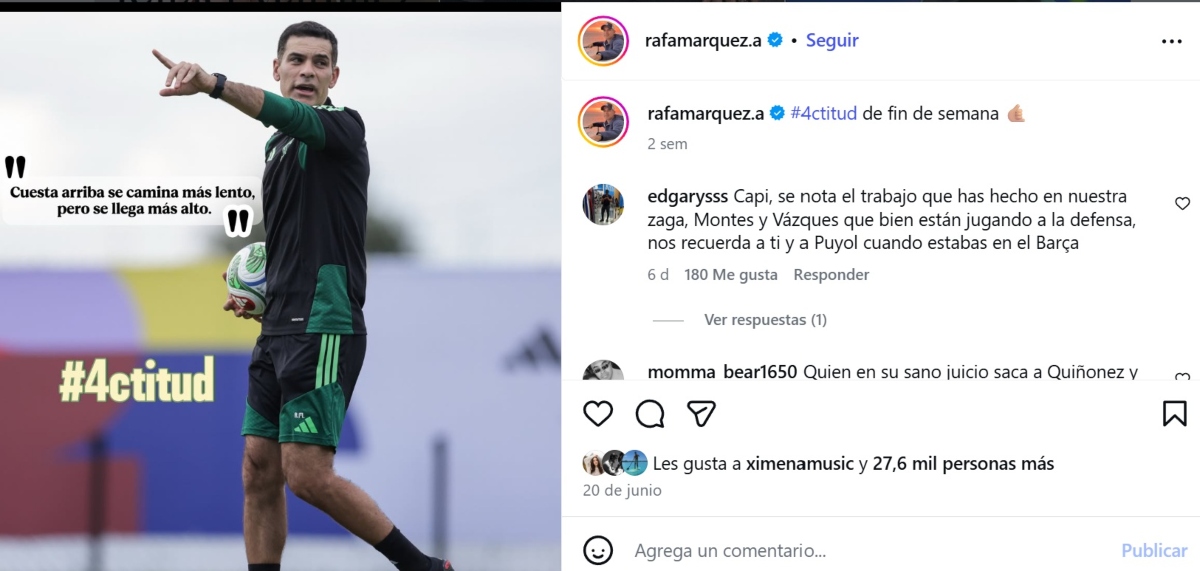 Rafael Márquez toma el Tri